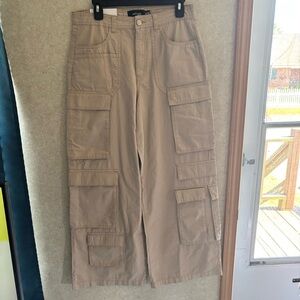 Refuge Tan Cargo Pants Relaxed Fit Cotton Blend